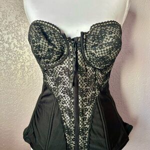 Black Lace Bustier Corset Top